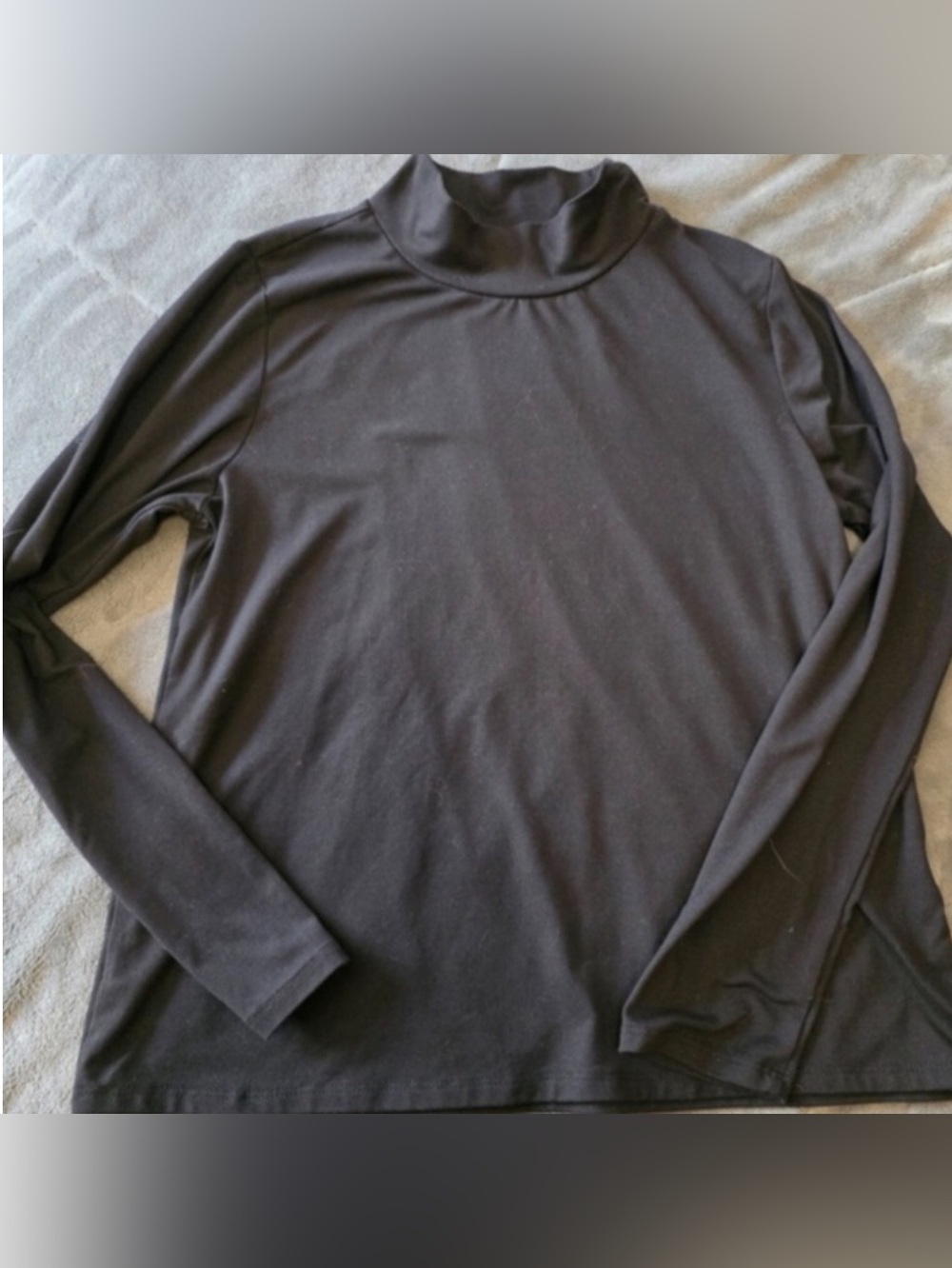Copper Key Black Girls' Long-Sleeve Mock Neck Top